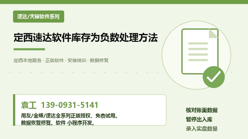 定西速达软件库存管理问题处理示意图