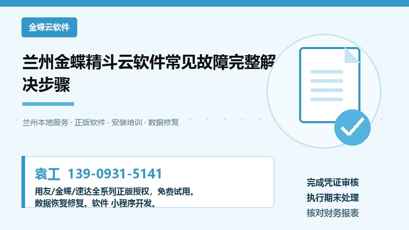 兰州金蝶精斗云故障排查流程示意图