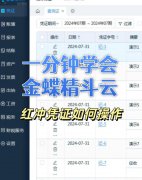 金蝶精斗云云会计如何红冲凭证操作步骤