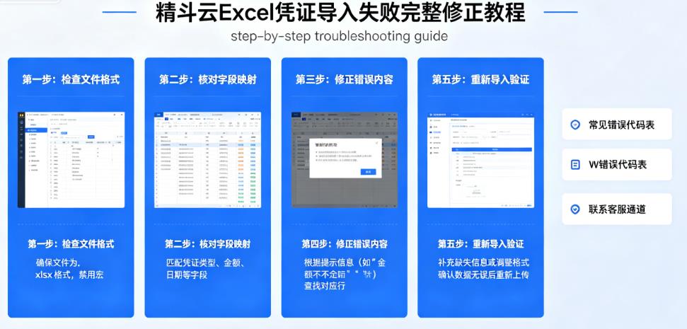 兰州金蝶精斗云软件13909315141 精斗云 Excel 凭证导入失败完整修正教程