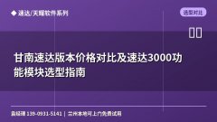 甘南速达版本价格对比及速达3000功能模块选型指