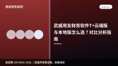 武威用友财务软件T+云端版与本地版怎么选？对比