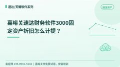 嘉峪关速达财务软件3000固定资产折旧怎么计提？