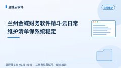 兰州金蝶财务软件精斗云日常维护清单保系统稳