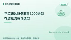 平凉速达财务软件3000进销存结账流程与选型