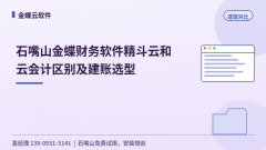 石嘴山金蝶财务软件精斗云和云会计区别及建账