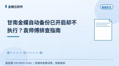 甘南金蝶自动备份已开启却不执行？袁师傅排查