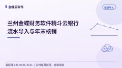 兰州金蝶财务软件精斗云银行流水导入与年末核