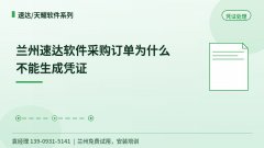 兰州速达软件采购订单为什么不能生成凭证